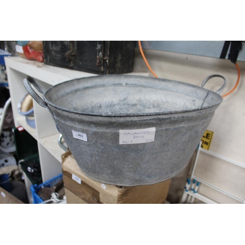 61 - GALVANISED BATH