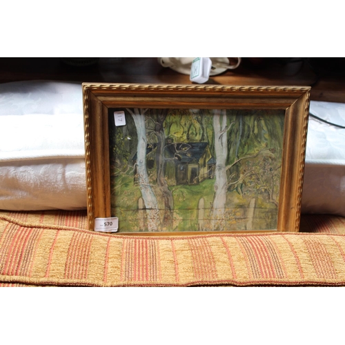 570 - FRAMED WOODLANDS SCENE