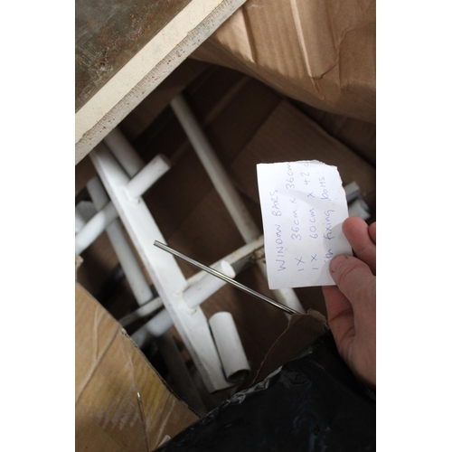 74 - BOX OF WINDOW BARS 36CM-36CM,60CM-42CM WITH FIXING BOLTS