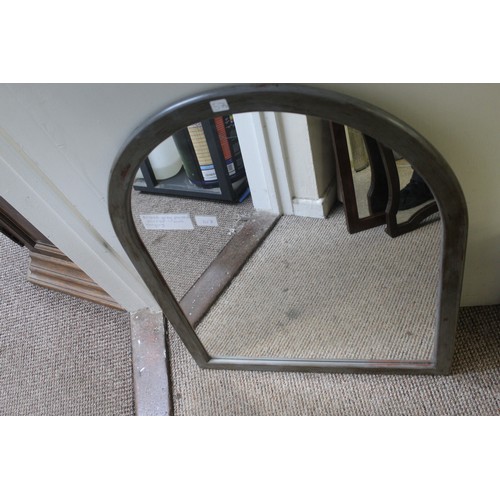 574 - SINGLE ARCHED GREY PAINTED MIRROR