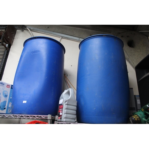 22 - 2 LARGE BLUE SEALED BARRELLS WITH TOPS (IDEAL FOR DIESEL ETC)