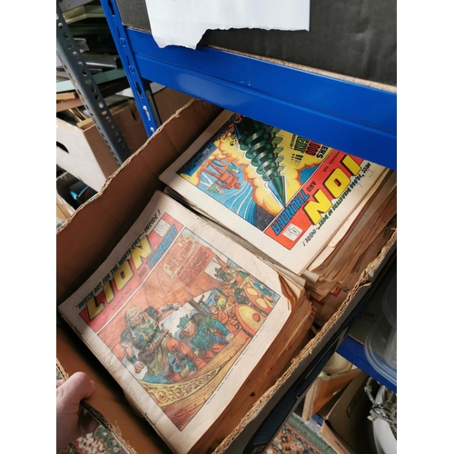 360 - LARGE QUANTITY OF VINTAGE LION AND OTHER COMICS