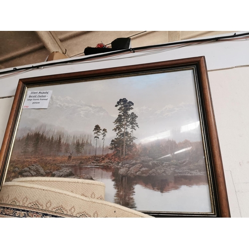 375 - FRAMED AND GLAZED LANDSCAPE PICTURE CALLED - SILENT MAJESTY