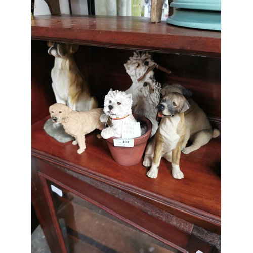 382 - 6 FIGURES OF DOGS