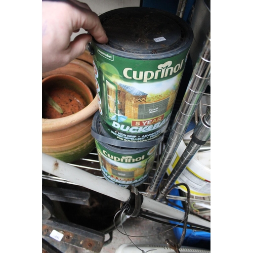 44 - 3 TINS OF CUPRINOL - FOREST GREEN