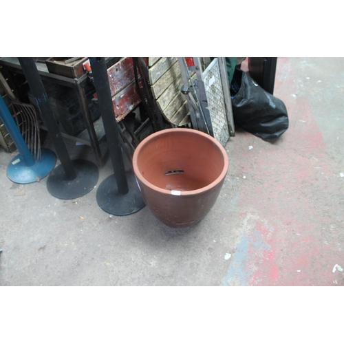 251 - LARGE TERRACOTTA GLAZED PLANTER