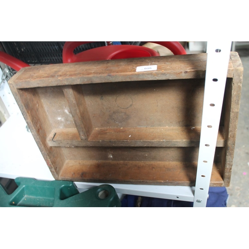 16 - WOODEN TOOL TRAY