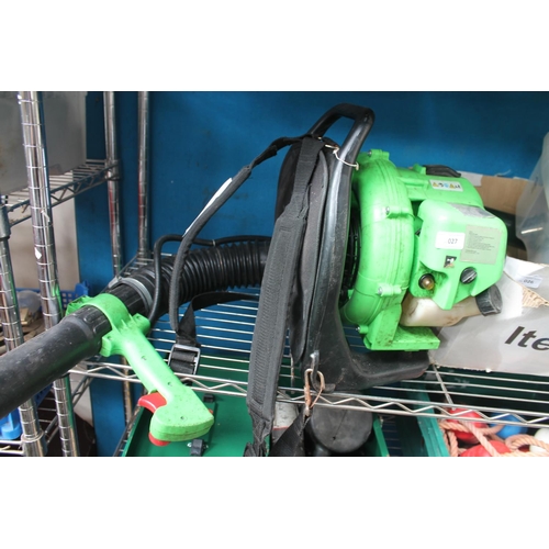 27 - PETROL BACK PACK BLOWER