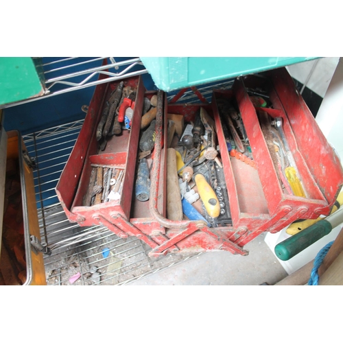 36 - METAL TOOL BOX & CONTENTS