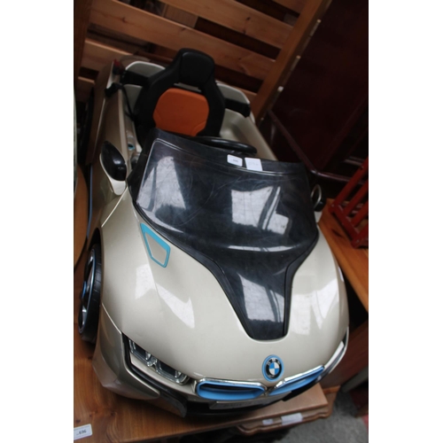 695 - CHILD BMW RECHARGEABLE  CAR   GOOD WORKING ORDER