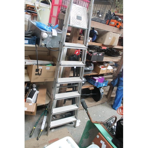 107 - LARGE FOLDING ALUMINIUM STEPLADDER