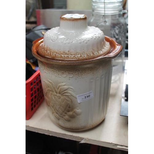 230 - BISCUIT BARREL