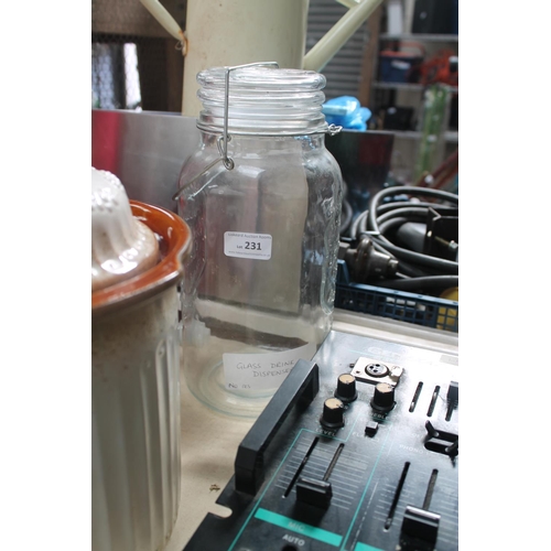 231 - GLASS DRINKS DISPENSER