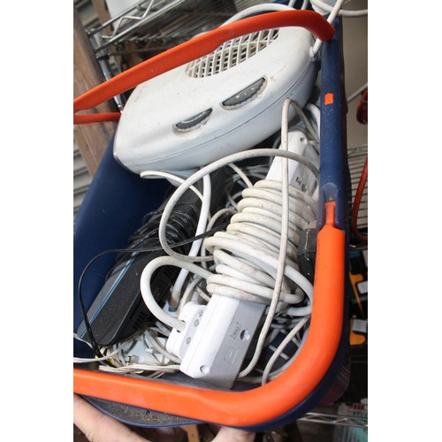 23 - BASKET OF MIXED ELECTRICAL ITEMS