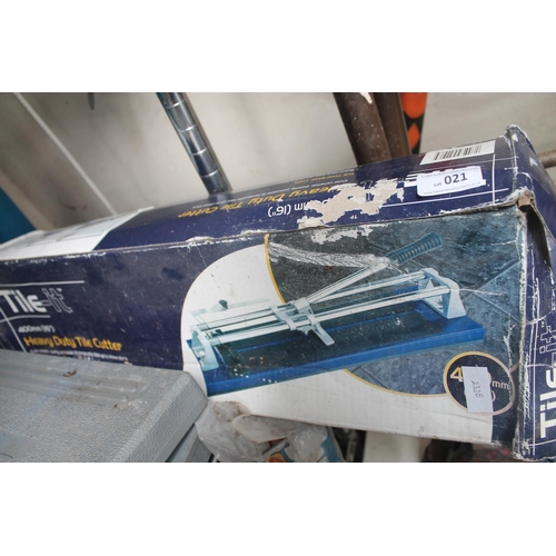 21 - BOXED HEAVY DUTY TILE CUTTER