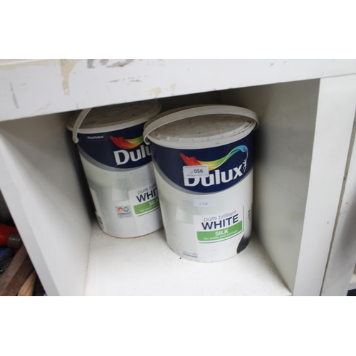 56 - 2 TUBS OF DULUX BRILLIANT WHITE PAINT