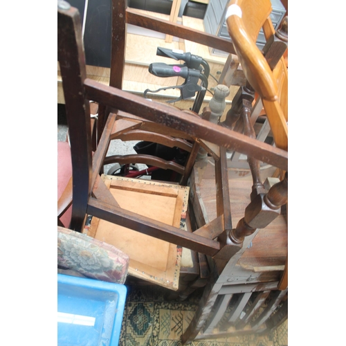 898 - PAIR OF LADDERBACK OAK CHAIRS