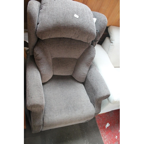 481 - GREY COMFY ELECTRIC RECLINING ARM CHAIR