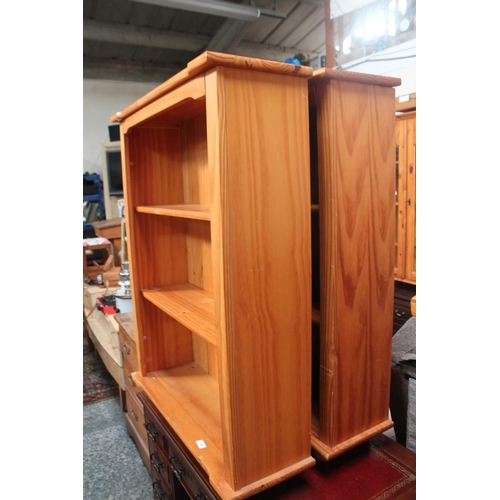 492 - PAIR OF PINE BOOK CASES