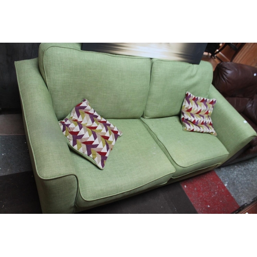 500 - GREEN FABRIC SOFA