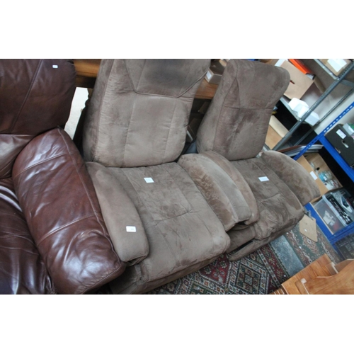 502 - 2 BROWN ARM CHAIRS