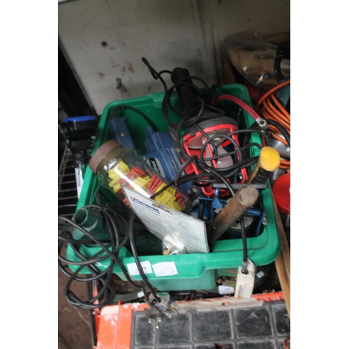 43 - GREEN BOX OF TOOLS INC POWER TOOLS ETC