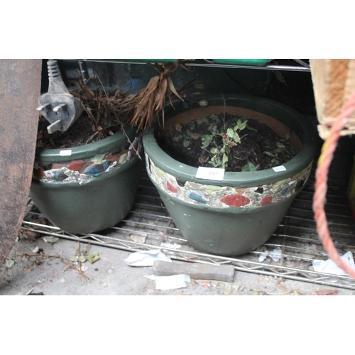 47 - PAIR OF CERAMIC PLANTERS