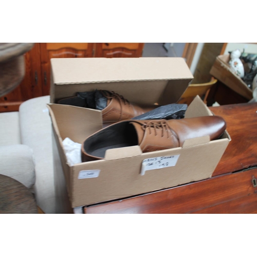 549 - PAIR OF SIZE 13 MENS TANNED LEATHER SHOES