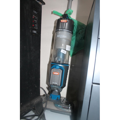 928 - VAX LITHIUM CORDLESS UPRIGHT VACUUM WITH BAG AND ACCESSORIES