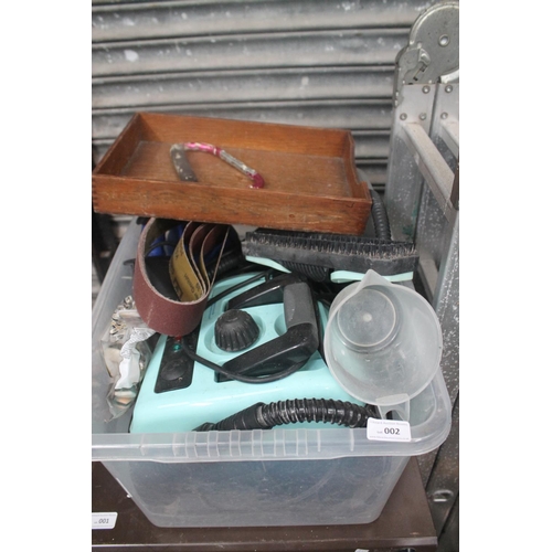 2 - BOX INCLUDING STEAM CLEANER AND A VAX STEAM CLEANER