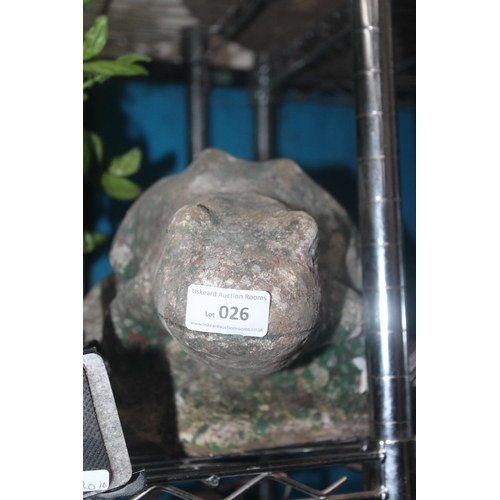 26 - LARGE CONCRETE FROG ORNAMENT