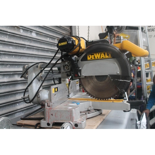 5 - DEWALT DW708L PULL THOUGH CHOP SAW 110v