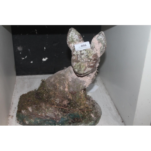 56 - CONCRETE FOX CUB GARDEN ORNAMENT