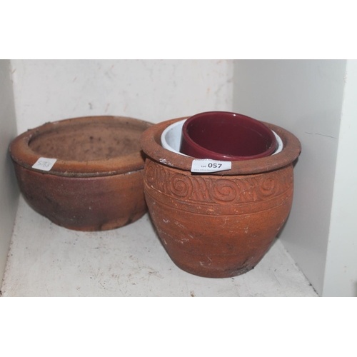 57 - TERRACOTTA PLANT POTS