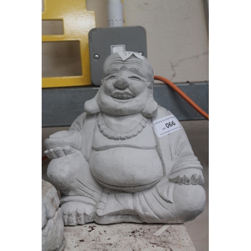 66 - WHITE GARDEN BUDHA ORNAMENT