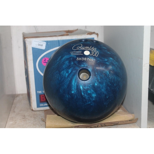 68 - BOXED BOWLING BALL