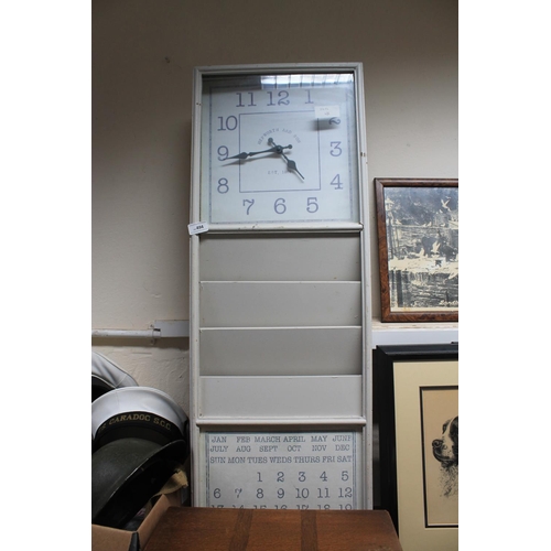 494 - LARGE CLOCK WITH CALENDAR ETC