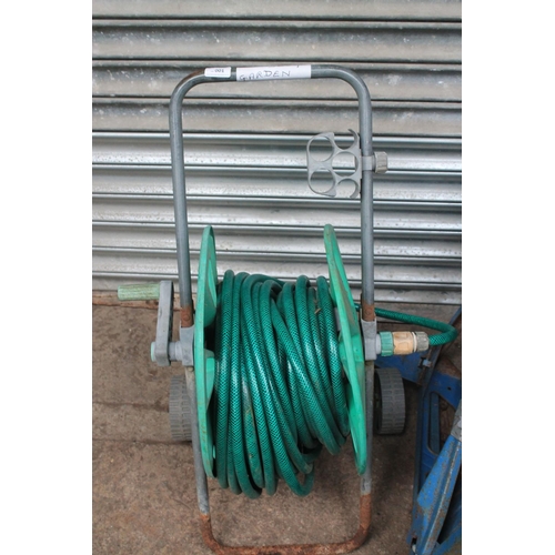 1 - GREEN GARDEN HOSE ON REEL