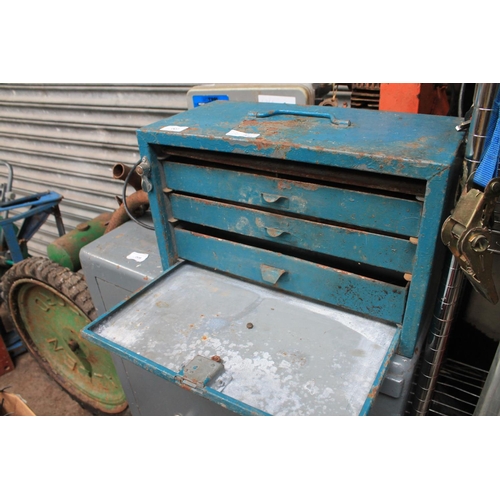 7 - VINTAGE METAL VAUXHALL TOOL CABINET