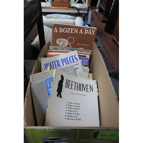 716 - BOX OF MUSIC SHEETS