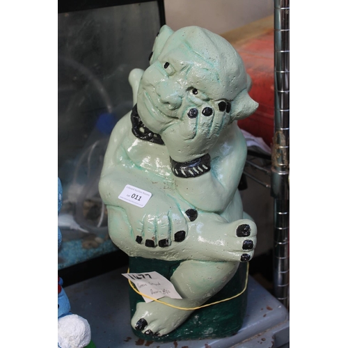 11 - GREEN CONCRETE GARGOYLE