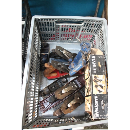 37 - CRATE OF MIXED WOOD PLANES