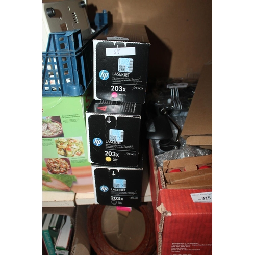 316 - 3 BOXES OF LASERJET PRINTER INK