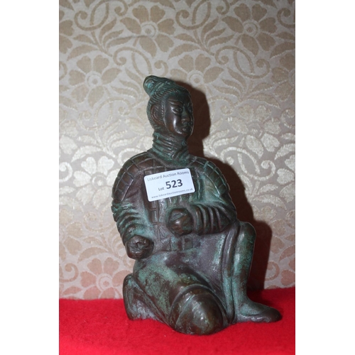 523 - JAPANESE BRONZE FIGURE