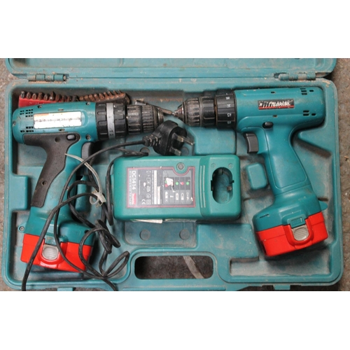 18 - MAKITA 2 CORDLESS DRILLS AND CHARGER