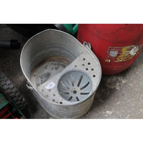 231 - GALVANISED MOP BUCKET