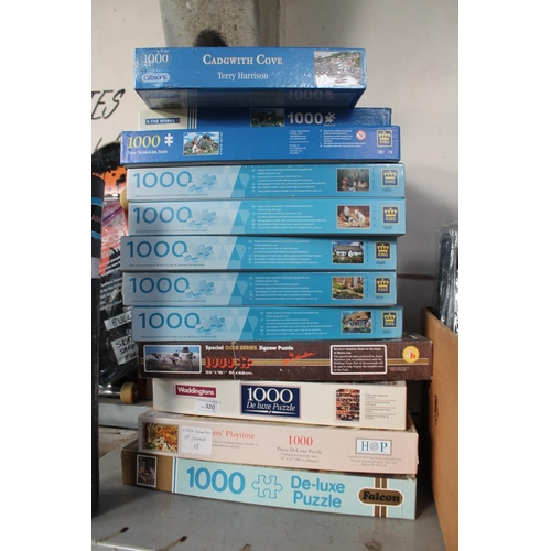 320 - LARGE QTY OF BOXED JIGSAW PUZZLES