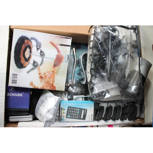 368 - LARGE BOX OF MIXED ITEMS, RADIOS ETC