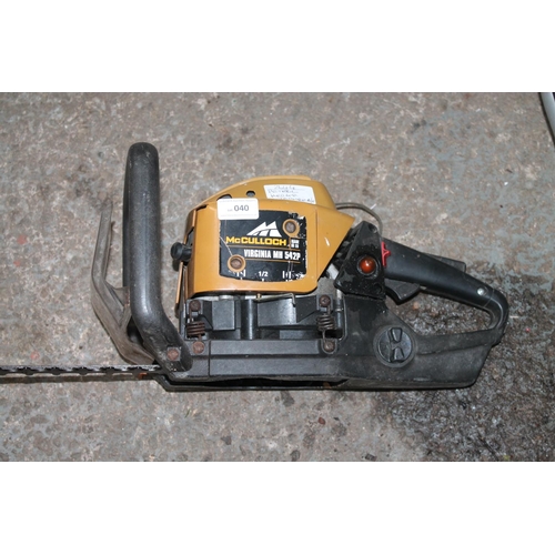 40 - McCHULLOCH PETROL HEDGE TRIMMER A/F