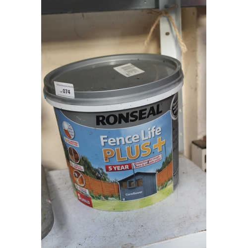 74 - TUB OF RONSEAL FENCE LIFE